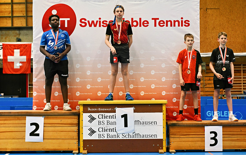Léon Barke CTT Lausanne 3ème place simple garçons U13