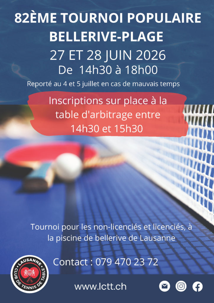 Tournoi populaire Bellerive 2026